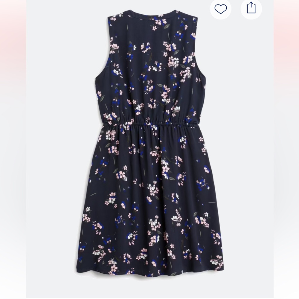 Mix by 41 Hawthorn Claira Tie Waist Dress – Navy Floral – Size 1X